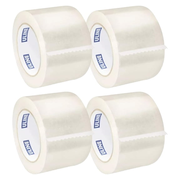 Industrial Shipping and Packing Tape - 3" x 110 Yards, 2.0 Mil (Pack of 4)