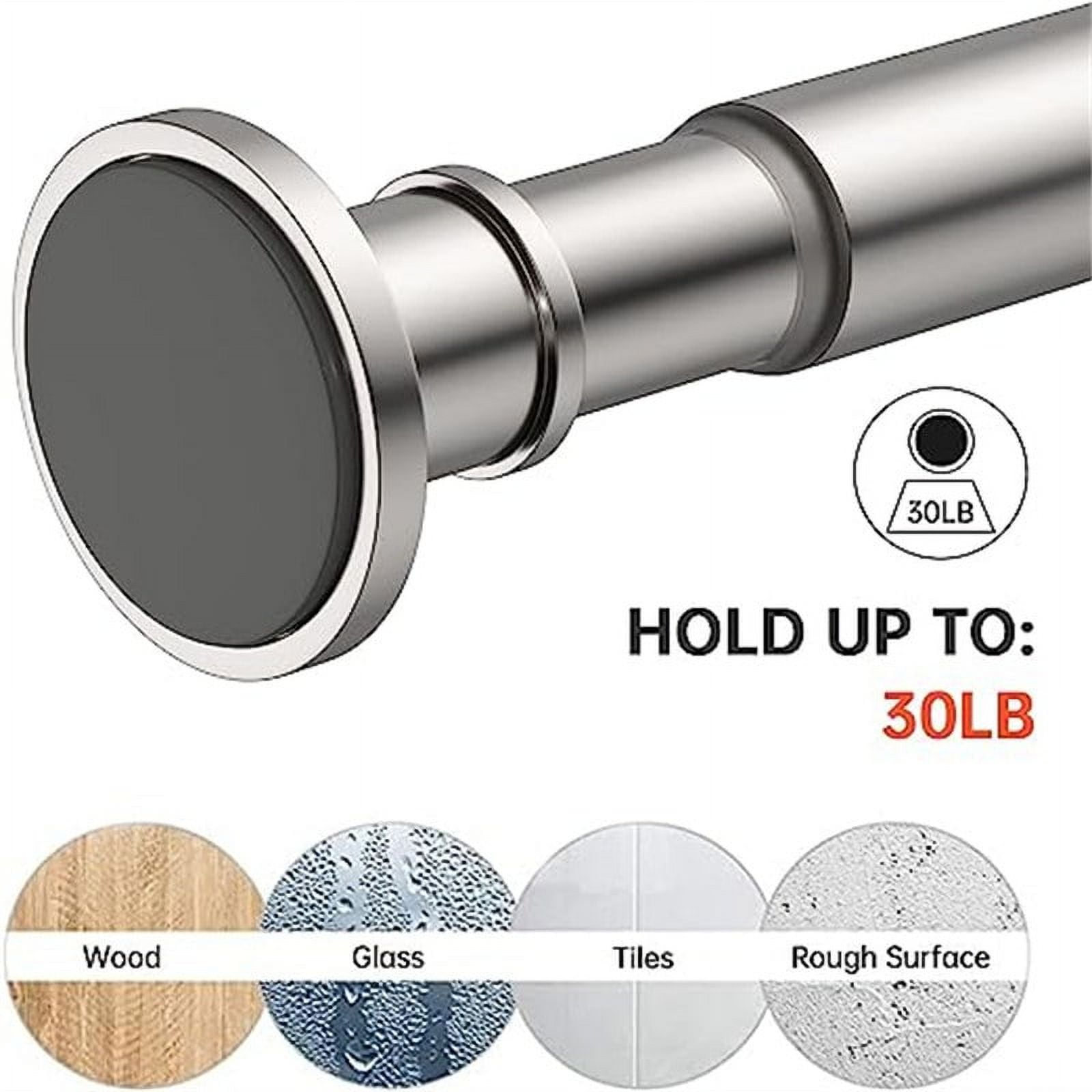 Brushed Nickel Stainless Steel Tension Shower Curtain Rod