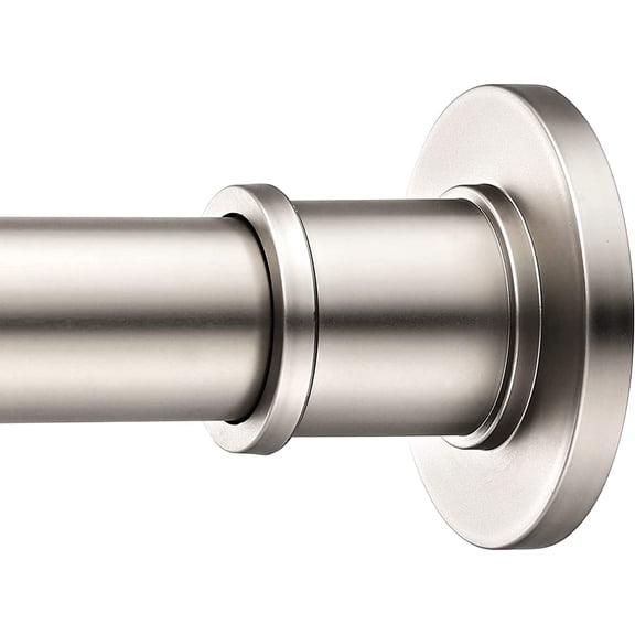 Industrial Shower Curtain Rod - Spring Tension Shower Rod 43-72 Inch Tension Curtain Rod for Window or Bathroom, Satin Nickel