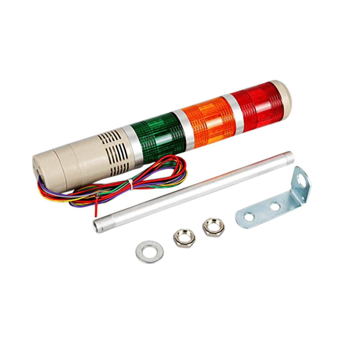 Industrial Signal Light Tower Column Alarm Tower Flashing Indicator Light with Buzzer Stacked