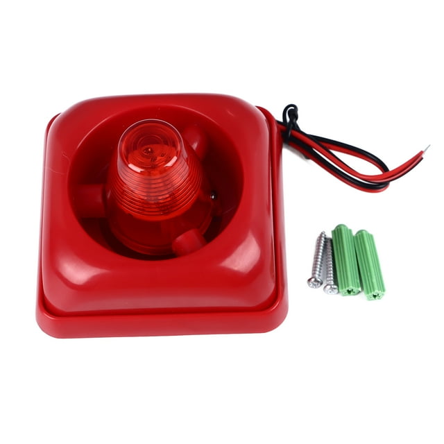 Industrial Sound Light Alarm 115DB Ultra Loud Red Flashing Lights Fire