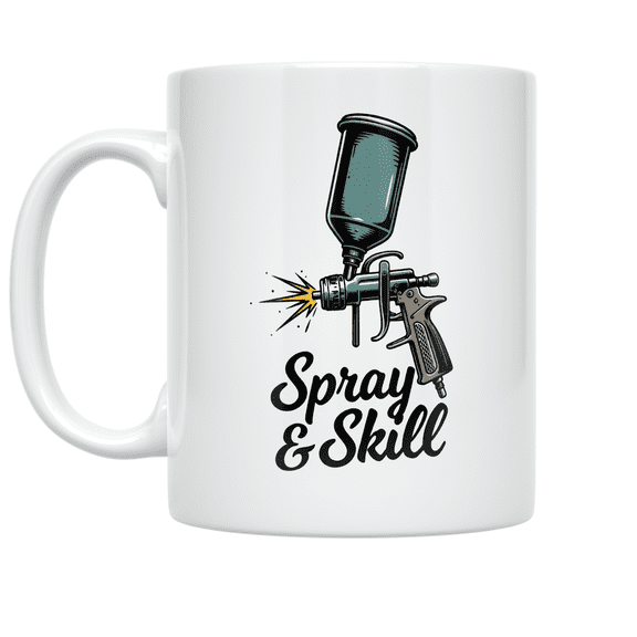 Industrial Spray Gun Art - Factory Worker - 11 oz Ceramic Coffee Mug