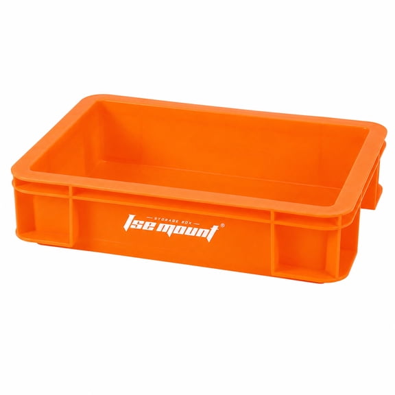 LSY Home & Office Plastic Stackable Storage Bin, 2.6 Qt Industrial Style Storage Container for Garage Shelf, Desk, Orange