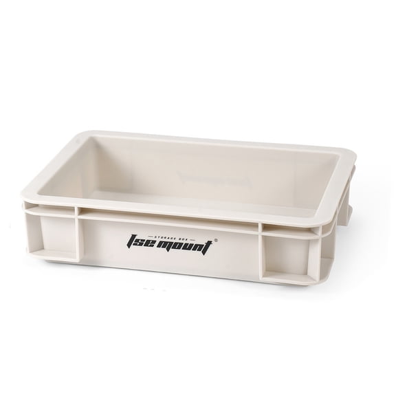 LSY Plastic Storage Bin, 2.6 qt Heavy-Duty Stackable Utility Organizer for Home Kitchen, Garage, Camping Gear, Office, Cream White