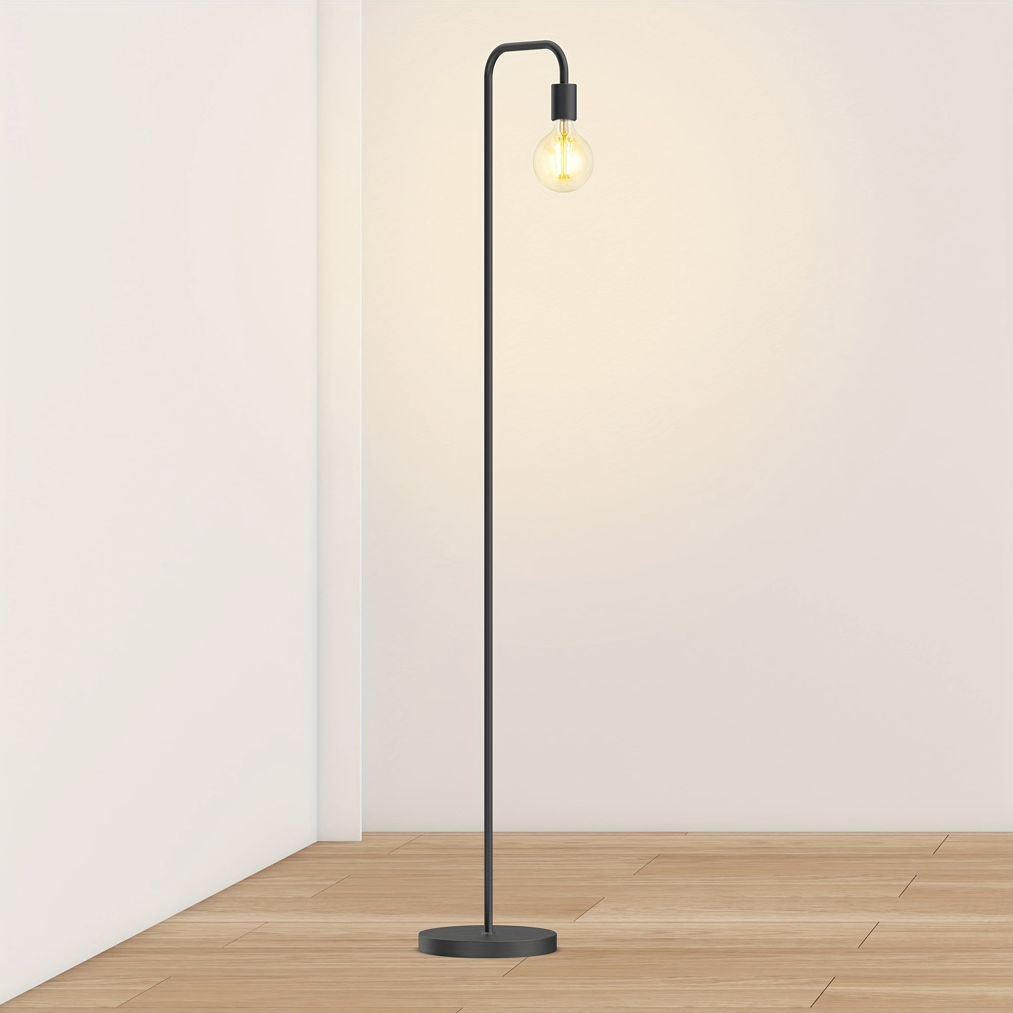 Industrial Standing Arched Floor Lamp And Bulb Included, For Living Room And Bedroom