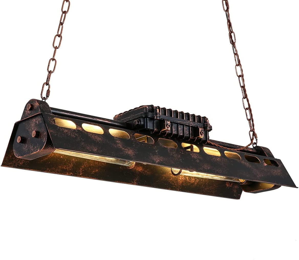 Industrial Steampunk Chandelier Pool Table Ceiling Light Fixture ...