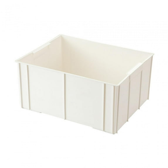 Industrial Storage Box Heavy Duty Storage Bin for Organizing Portable Car Trunk Organizer Storage Container for Closet Garage White 35.5x28x17cm