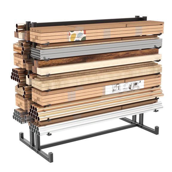 2100 lb Heavy Duty Storage Rack, 5-Shelf Industrial Shelving Unit, 59"W x 35.4"D x 66"H, Steel Double-Side, Garage Warehouse Shop Organizer