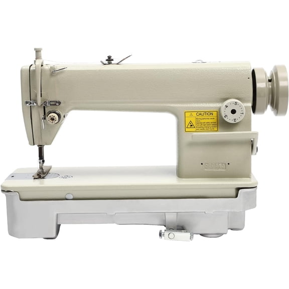 Industrial Straight Stitch Sewing Machine Head 6150 with Adjusting Stitch Clamp & Oil Quantity Monitoring Port & Replaceable Presser Foot, for Home Sewing and Repairing Shoes (