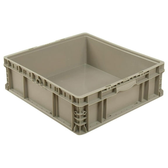 Industrial Straight Wall Container Solid Gray, 24 x 22 x 7