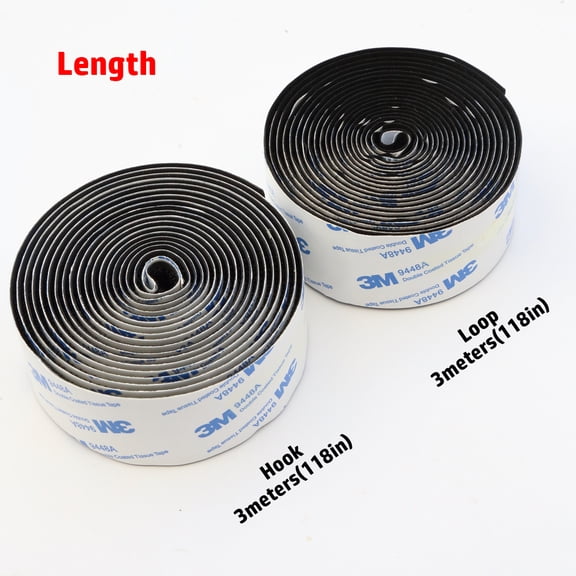 Industrial Strength Black Sticky Back Tape  38mm Wide x 10FT for Vehicle Trim, Crafts & Home Organization