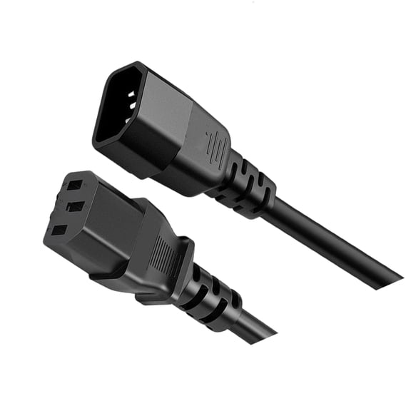 Industrial Strength C13 To C14 Power Cord With Reinforced Housing 18AWG Thick Coppered Cores For Powerful Devices