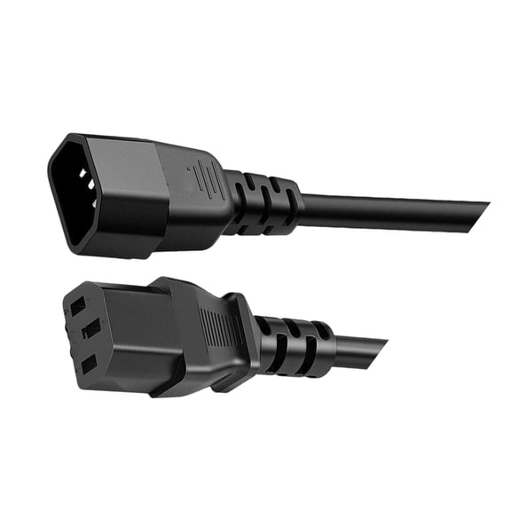 Industrial Strength C13 To C14 Power Cord With Reinforced Housing 18AWG Thick Coppered Cores For Powerful Devices