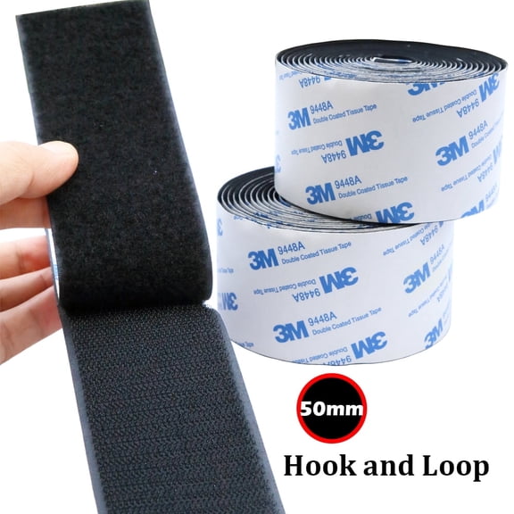 Industrial Strength Hook and Loop 3M Length, 50mm Wide Heavy Duty for Serious Projects
