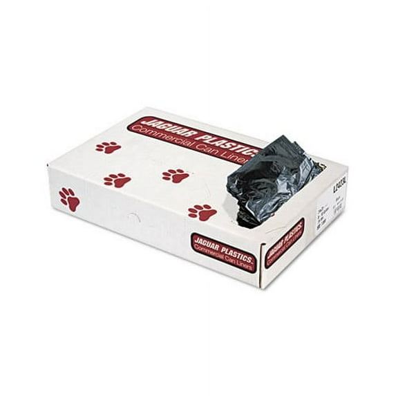 Industrial Strength Low-Density Commercial Can Liners 10 gal, 0.35 mil, 24" x 23", Black, 500/Carton