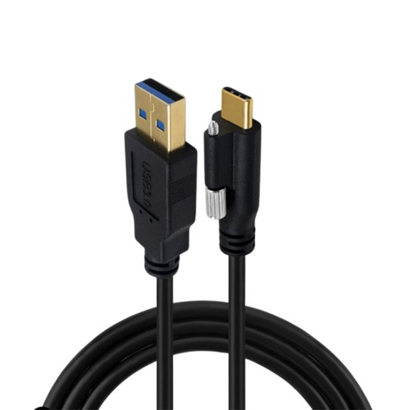 Fast Speed USB 3.0 C Port Data Cable With Double Screw Locking System And Reinforced Connector For Machine