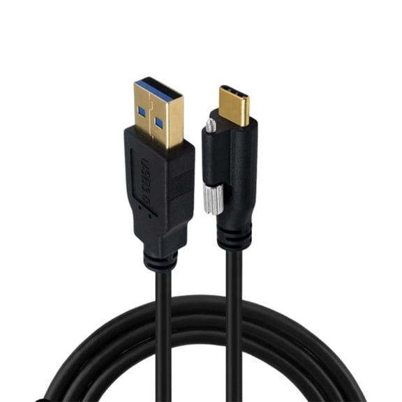 Fast Speed USB 3.0 C Port Data Cable With Double Screw Locking System And Reinforced Connector For Machine