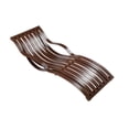 thumbnail image 1 of Industrial Style Aluminum Lounger with Slatted Details, Espresso Brown, 1 of 2