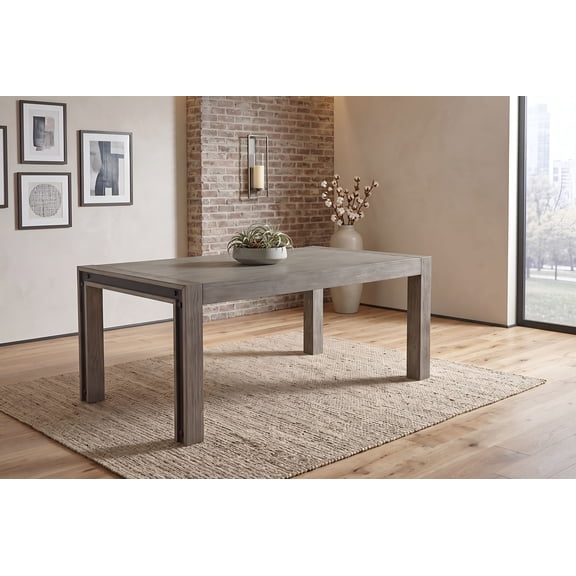 Industrial Style Gray and Black Dining Table