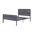 thumbnail image 1 of Industrial Style Metal Full Size Bed with Straight Leg Support in Gray, 1 of 3