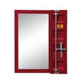 thumbnail image 1 of Industrial Style Metal Vanity Mirror with Recessed Door Storage Red - Saltoro Sherpi, 1 of 5