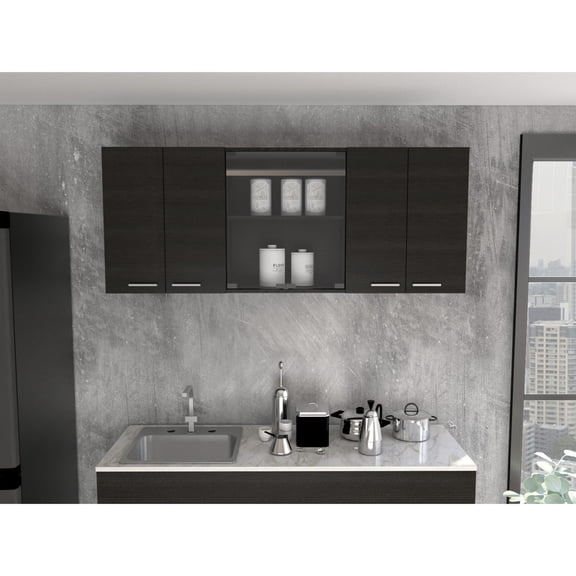 Industrial Style Pine Wall Cabinet | Functional Kitchen Addition