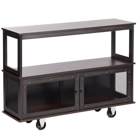 Industrial Rolling Buffet Serving Cart - Kitchen or Bar