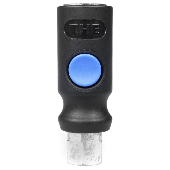 Industrial Style Safety Release Coupler 1/4" FNPT 1/4" Body Push Button Release