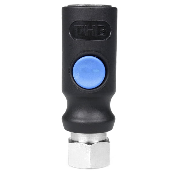 Industrial Style Safety Release Coupler 3/8" FNPT 1/4" Body Push Button Release
