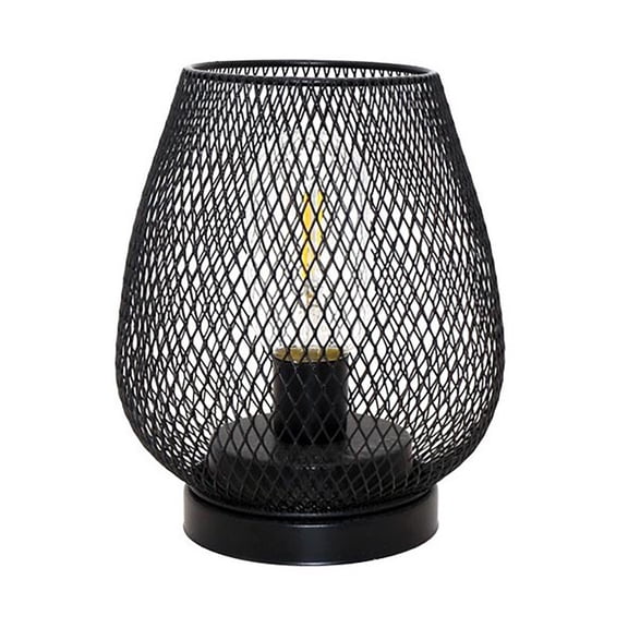Industrial Style Table Lamp Metal Art LED Night Light Silk Screen Craft Decorative Lamp for Bedroom Desk Home Decor