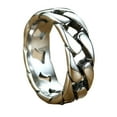 thumbnail image 1 of Industrial Styles Titaniumed Steel Biker Rings Portable Chain Designs Unisex Jewelry Accessory for Sensitive Skin, 1 of 8