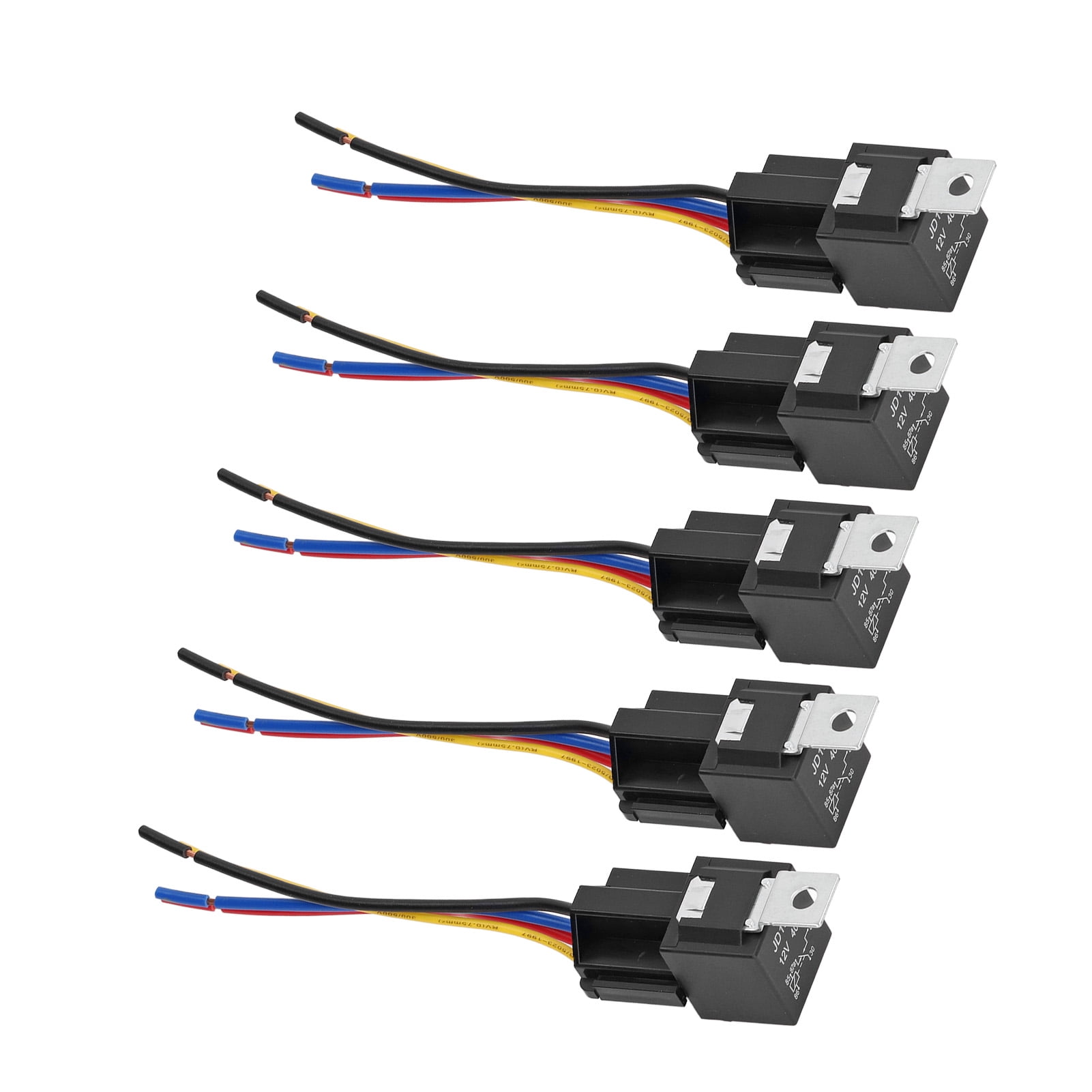 Industrial Supplies 5Pcs Automotive Relay 12V 40A 5 Pin 5 Wire