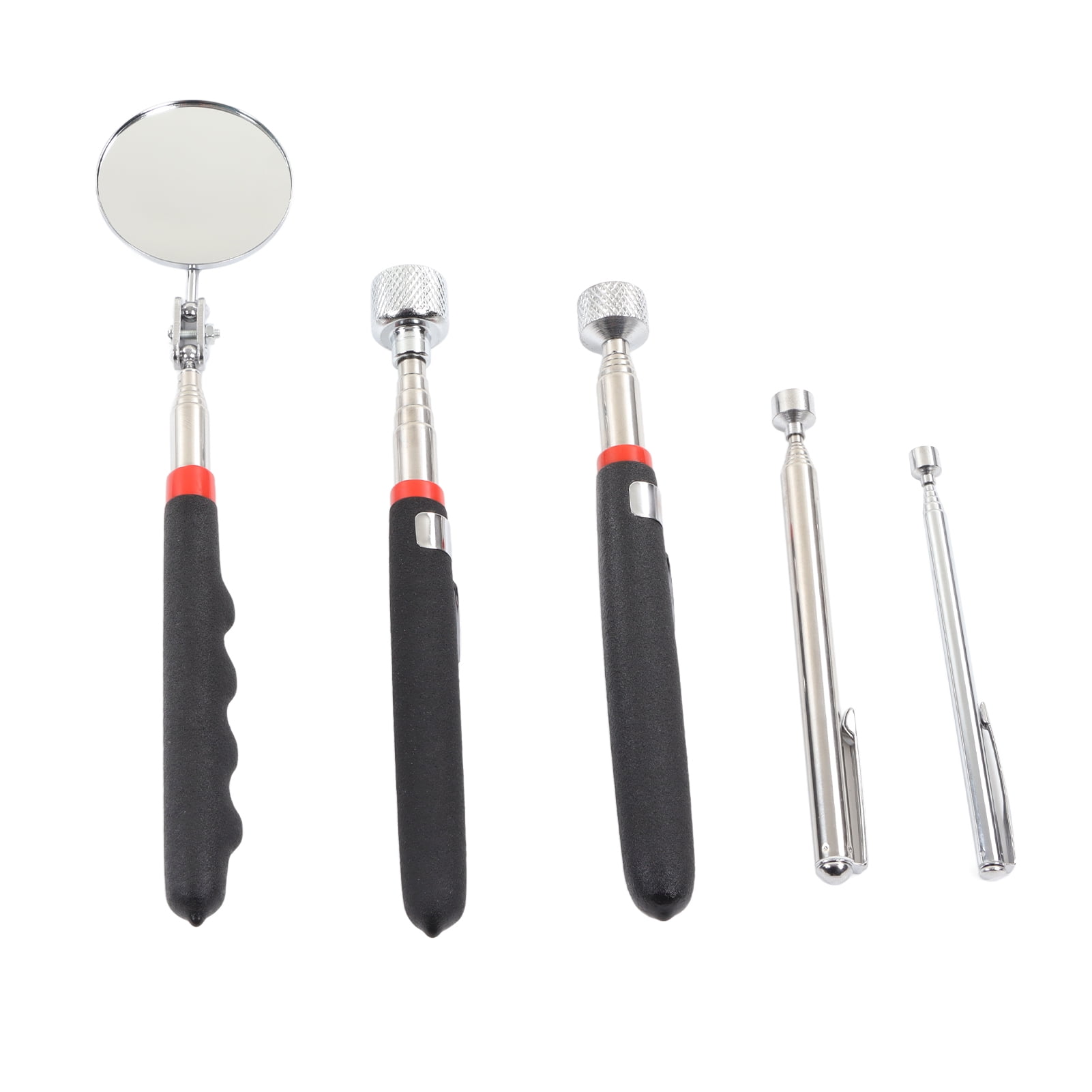 Industrial Supplies Pickup Tool with Round Inspection Mirror