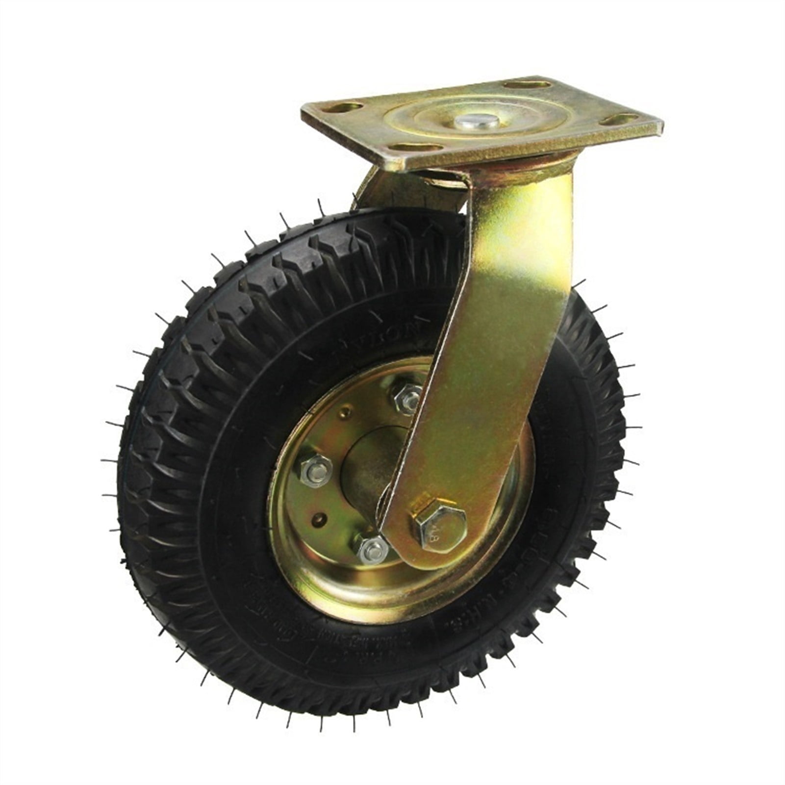 Industrial Swivel Casters with Rubber Wheels, Heavy Duty Pneumatic