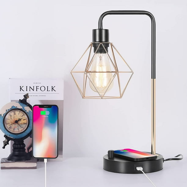 Nightstand lamp wireless charging 2025