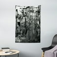 thumbnail image 1 of Industrial Tapestry, Modern Times Detail of Rusted Machine in Factory Physical Equipment Process, Wall Hanging for Bedroom Living Room Dorm Decor, 40W X 60L Inches, Black and White, by Ambesonne, 1 of 2