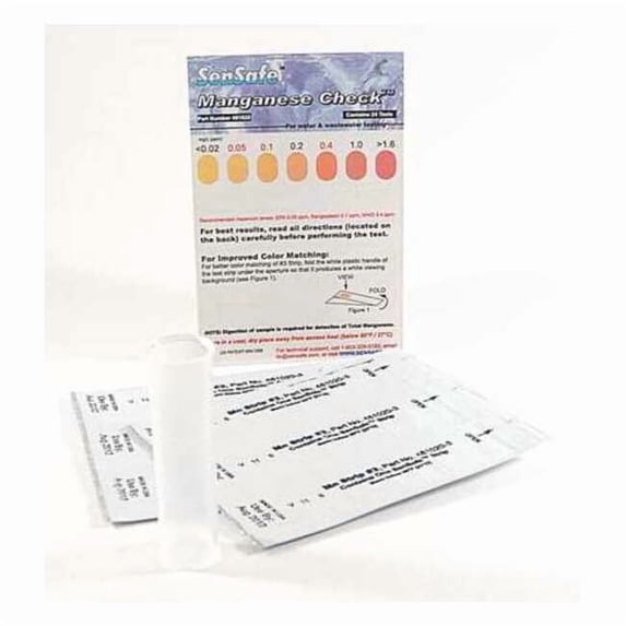 Industrial Test Systems Test Strips, Manganese, 0.2-2ppm, PK24 481020