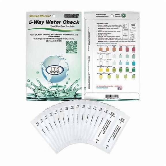 Industrial Test Systems Test Strips,5 Kit Waterworks,PK30 480115