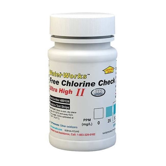 Industrial Test Systems Test Strips,Chlorine,PK50 480124