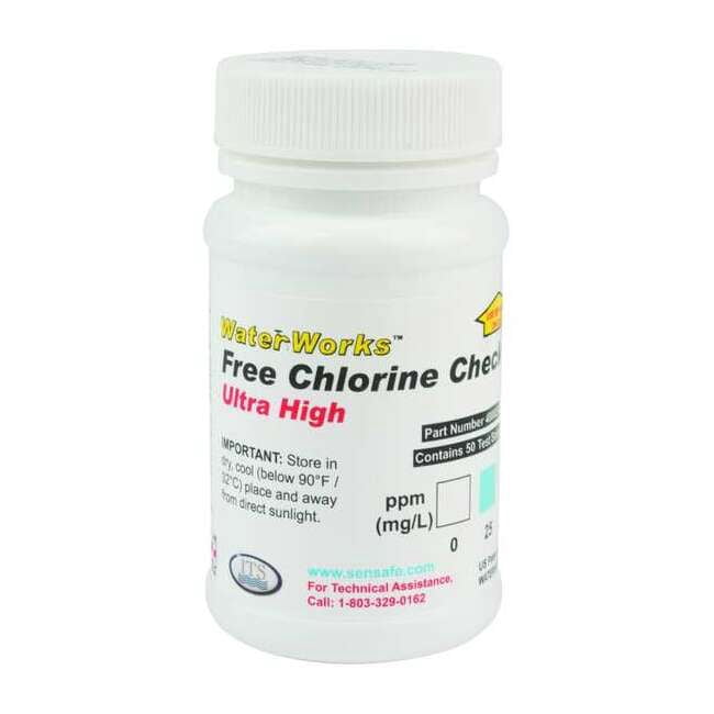 Industrial Test Systems Test Strips,Free Chlorine,0-750ppm,PK50 480024