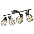 thumbnail image 1 of 17.5" Dimmable 4-Light Black Flush Mount Lights, 1 of 10