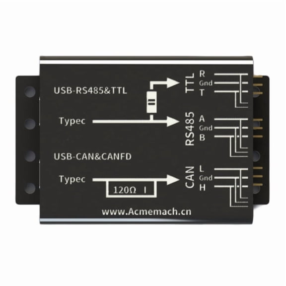Industrial USB to CAN FD Debugger in Box, 1 Debugger Included, USB-CANFD with RS485 TTL