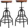 Industrial Vintage Bar Stool Kitchen Counter Height Adjustable Pipe