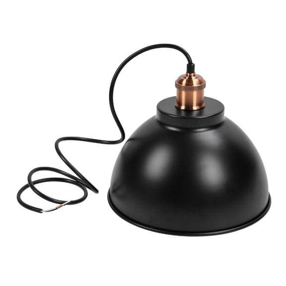 Industrial Vintage Hanging Light Black Pendant Ceiling Lighting Fixture with Metal Dome Shades for Kitchen Island Dining Room Coffee Shop 9.8 Inches / 25.0 cm