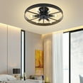 thumbnail image 1 of Industrial Wagon Wheel Chandelier 110v/60Hz Rustic Ceiling Hanging Light Kitchen Bar Lamp, 1 of 14