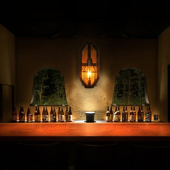 Industrial Wall Sconce Light Retro Antique Vintage Rustic Lantern Lamp Fixture