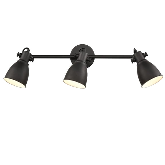Industrial Wall Sconce Matte Black 3-Light Track Lighting Wall Mount