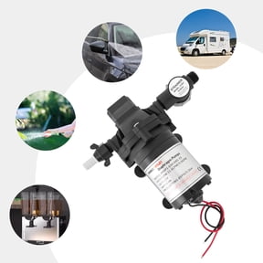 Industrial Water Pressure Pump - 1/2"NPT Pipe Thread Port Water Diaphragm Pump Black