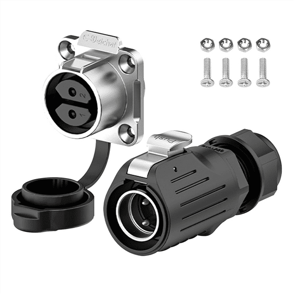 Industrial Waterproof Connector IP68 Quick Plugging Circular Anti-Interference Shell (2 Pin)