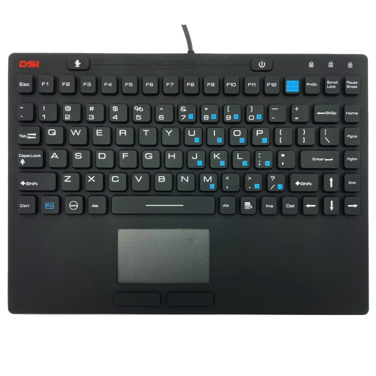 Industrial Waterproof Keyboard with bottom Touchpad IN86KB version 2.0 ...